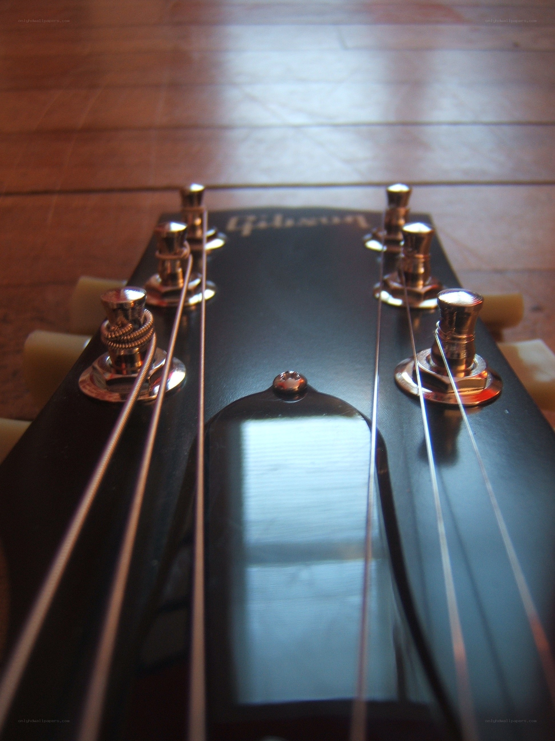 guitar headstock close-up