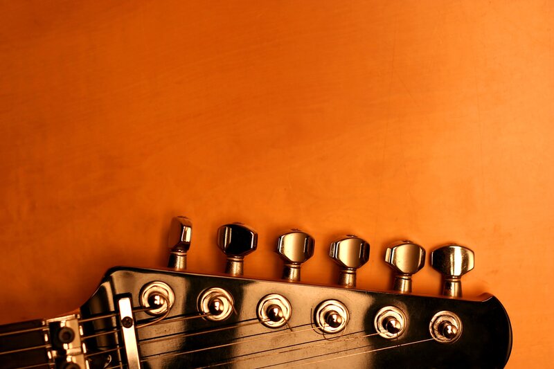guitar headstock close-up