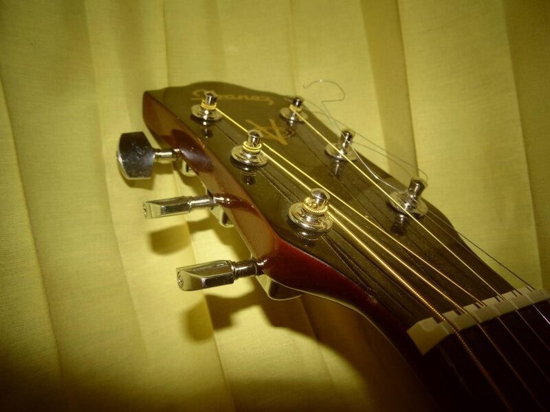 guitar headstock close-up