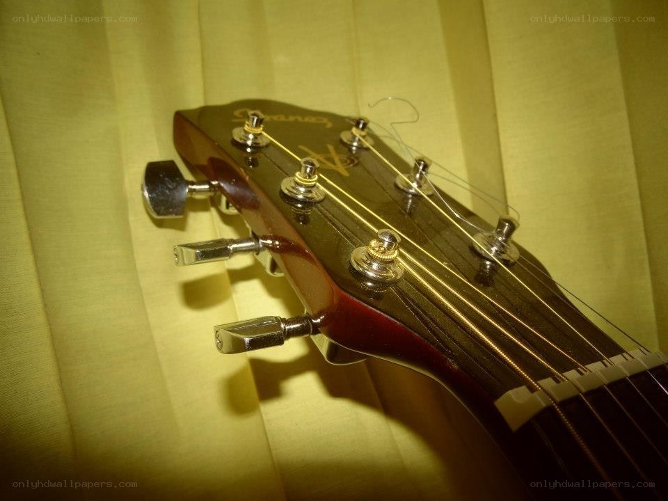 guitar headstock close-up