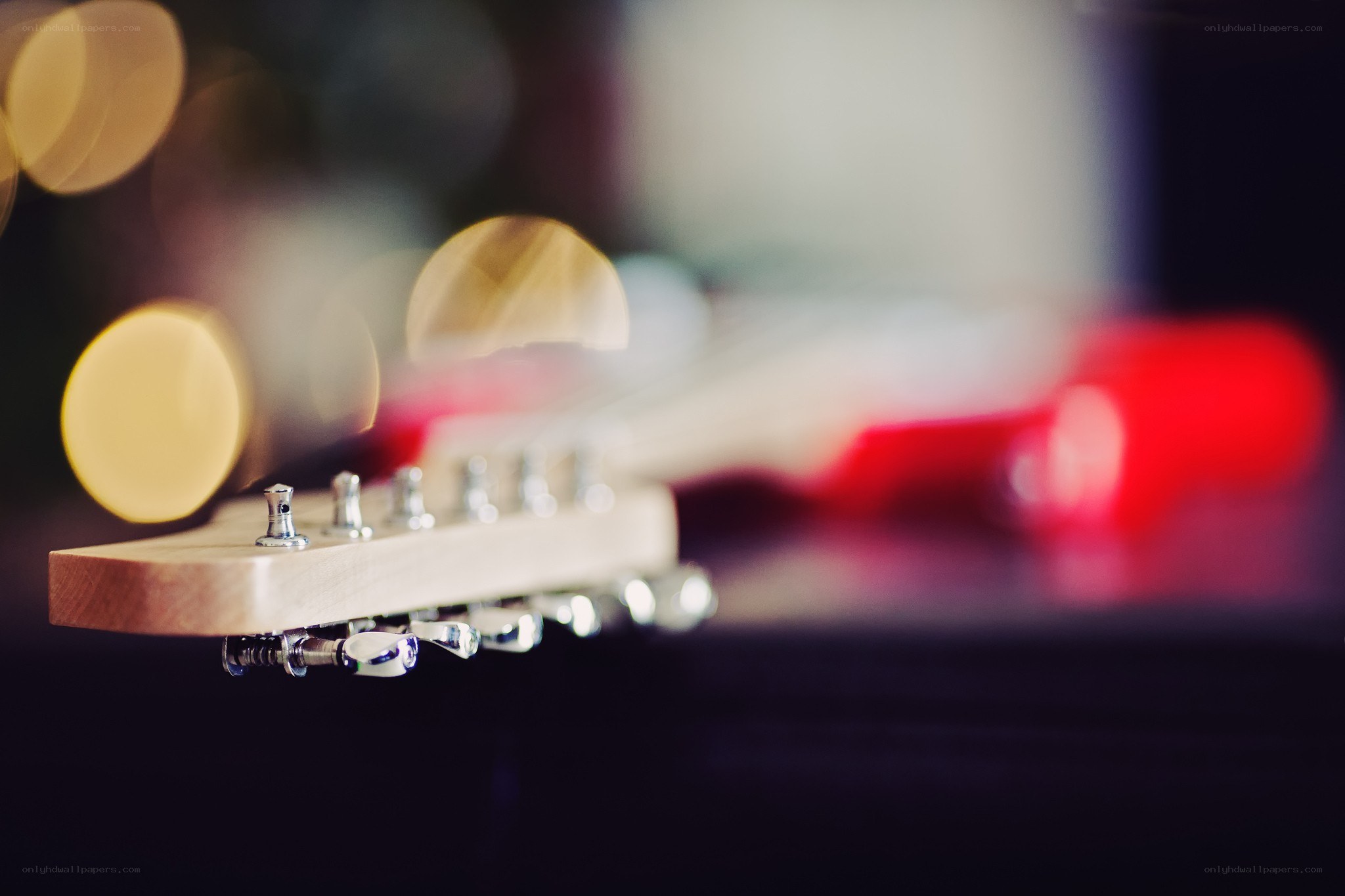 guitar headstock close-up