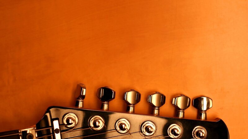 Guitar Headstock — Orange, Calm