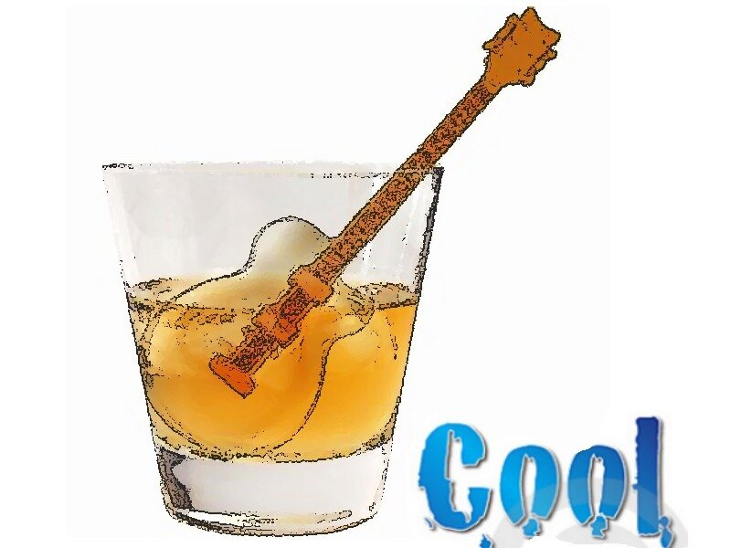 guitar in a drink