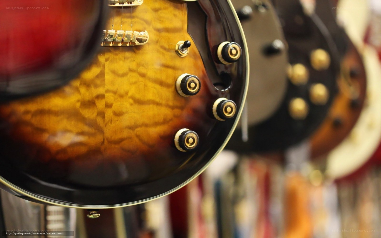 Guitar in a music store