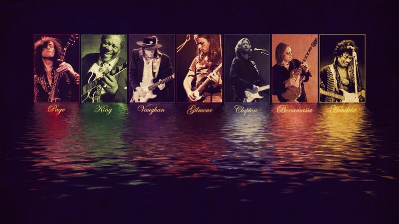 Guitar legends collage