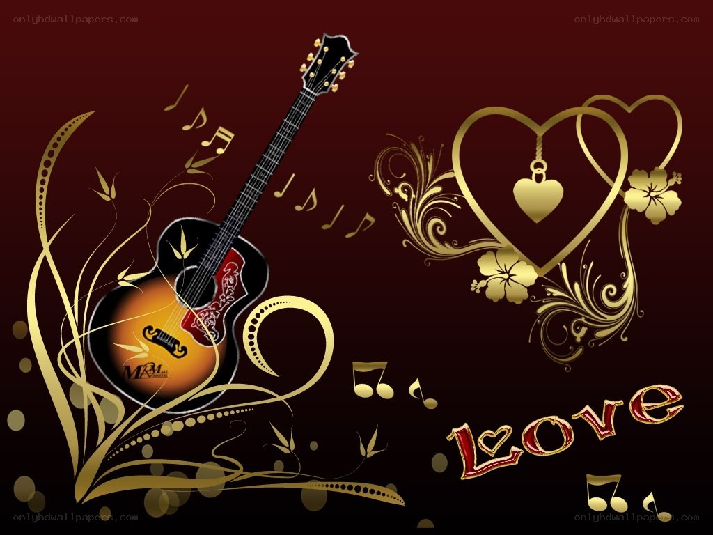 guitar love music background