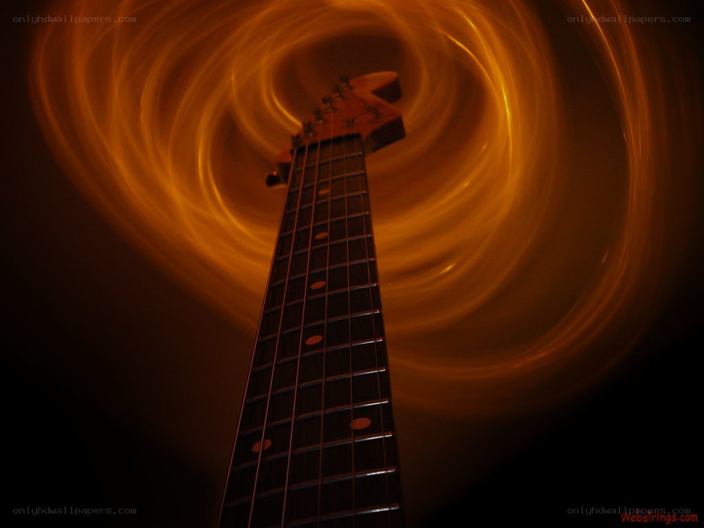 Guitar neck with light swirl