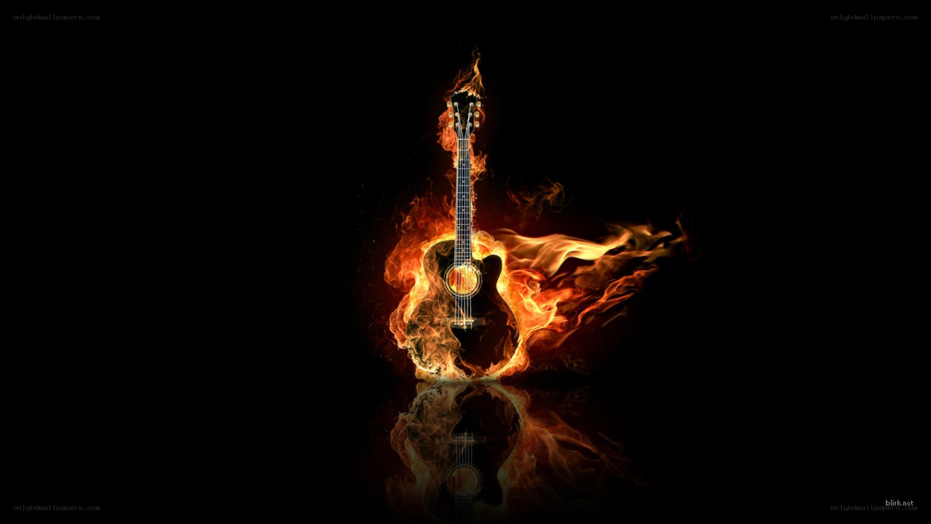 Guitar on fire