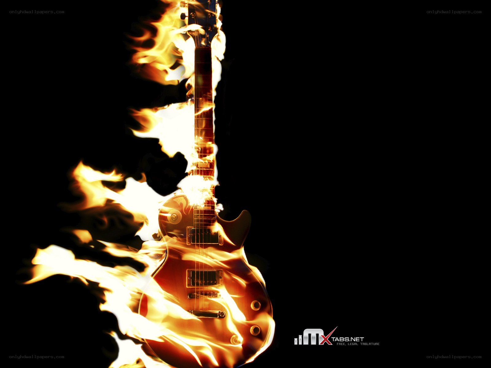 Guitar on fire