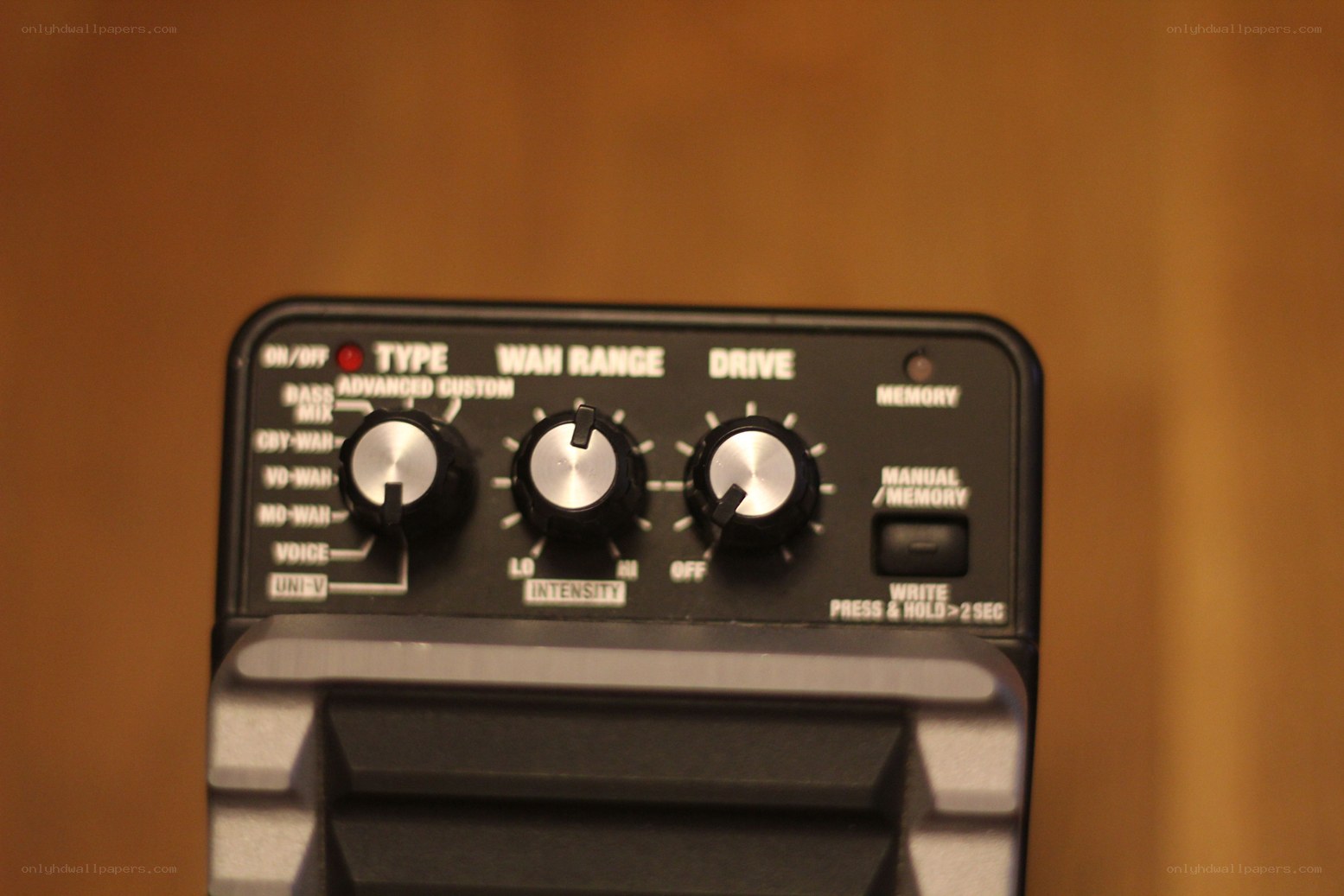 guitar pedal control panel