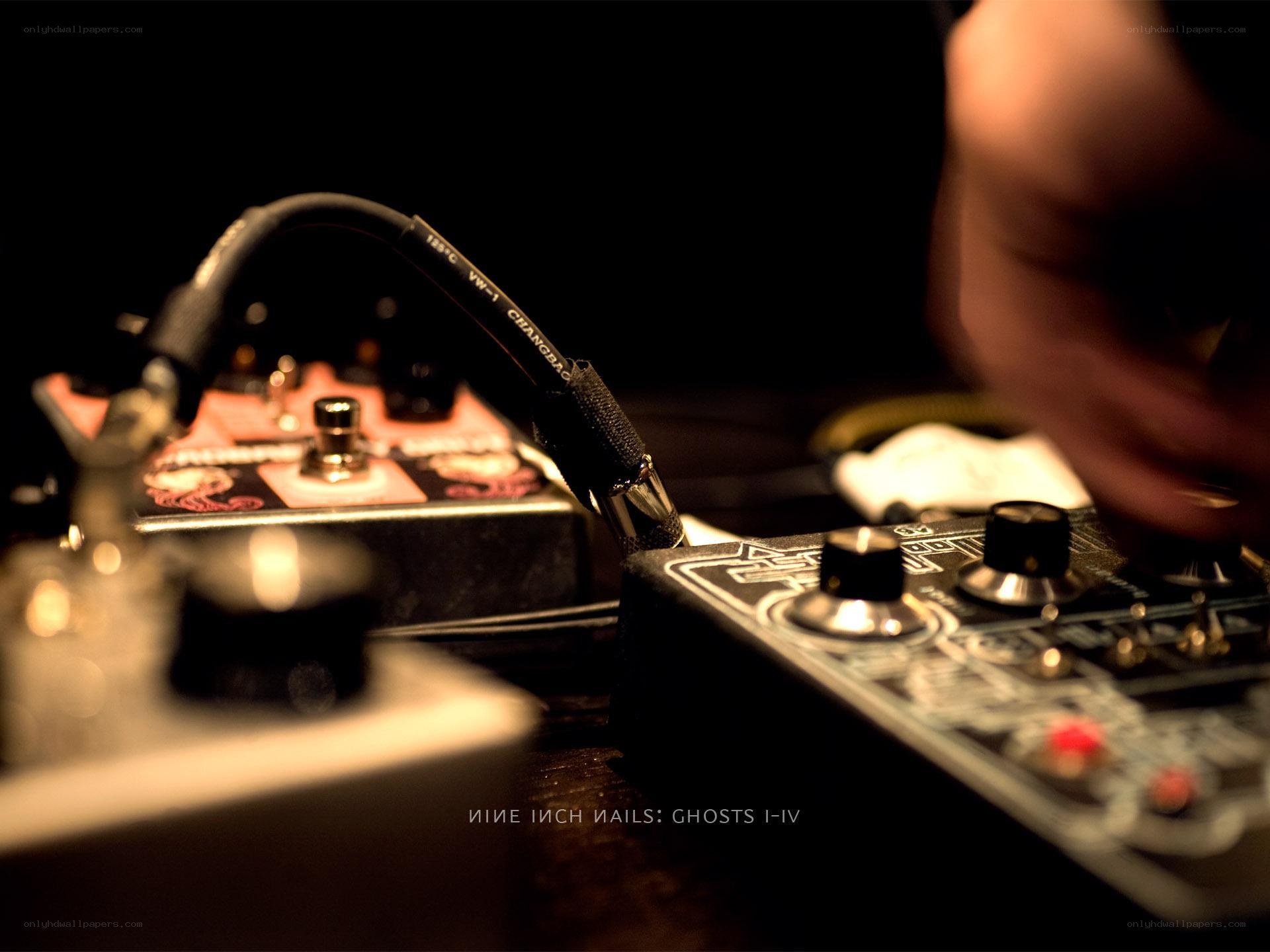guitar pedals in use