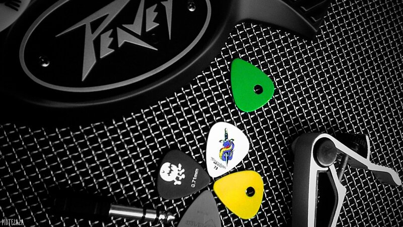 Guitar Picks on Amplifier
