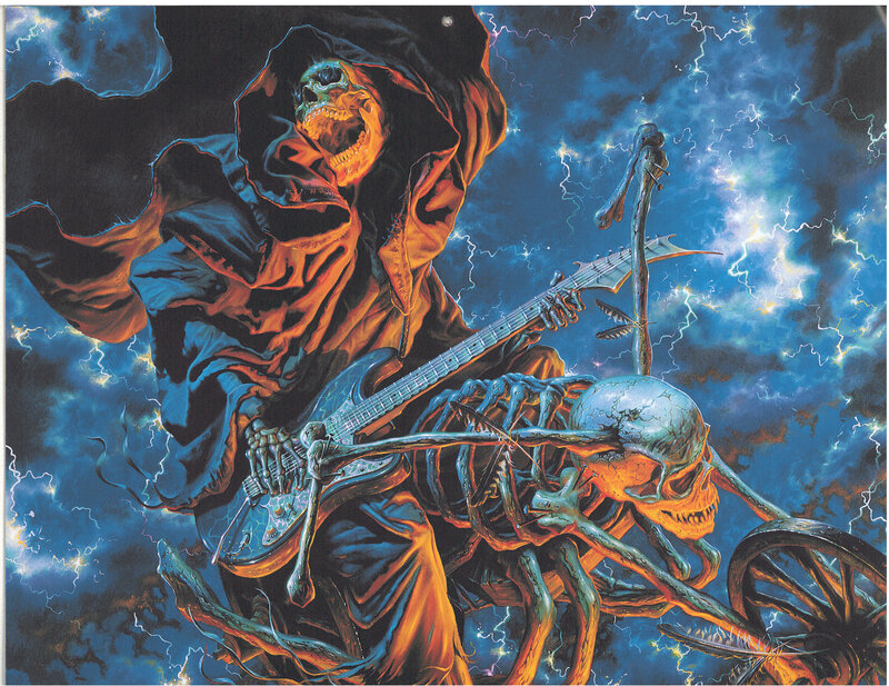 Guitar-playing grim reaper
