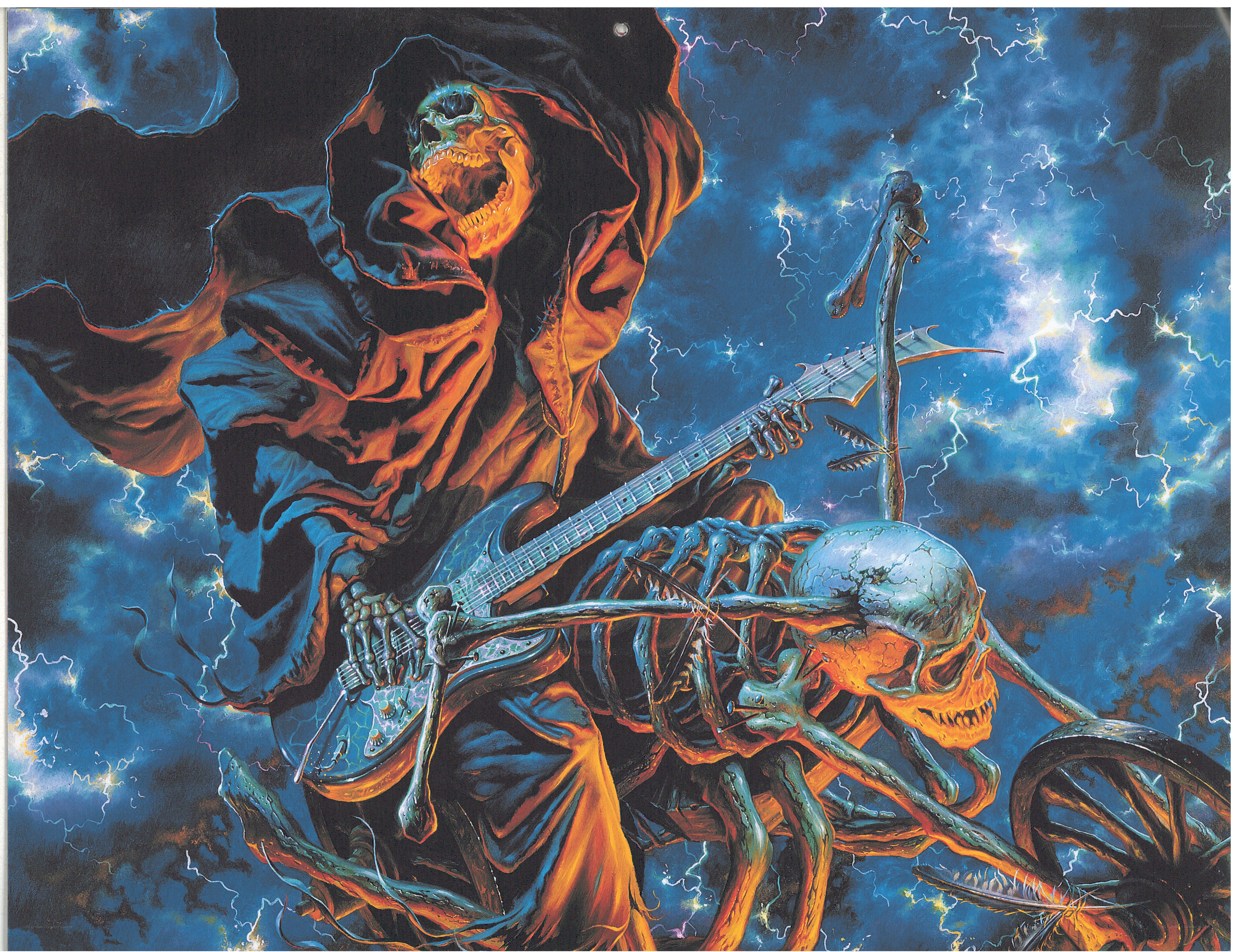 Guitar-playing grim reaper