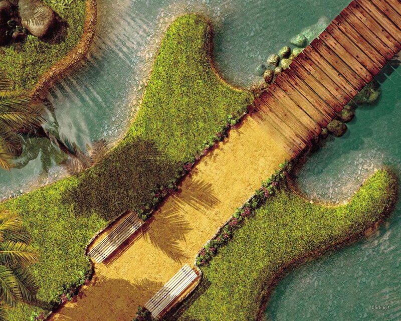 Guitar-shaped Garden
