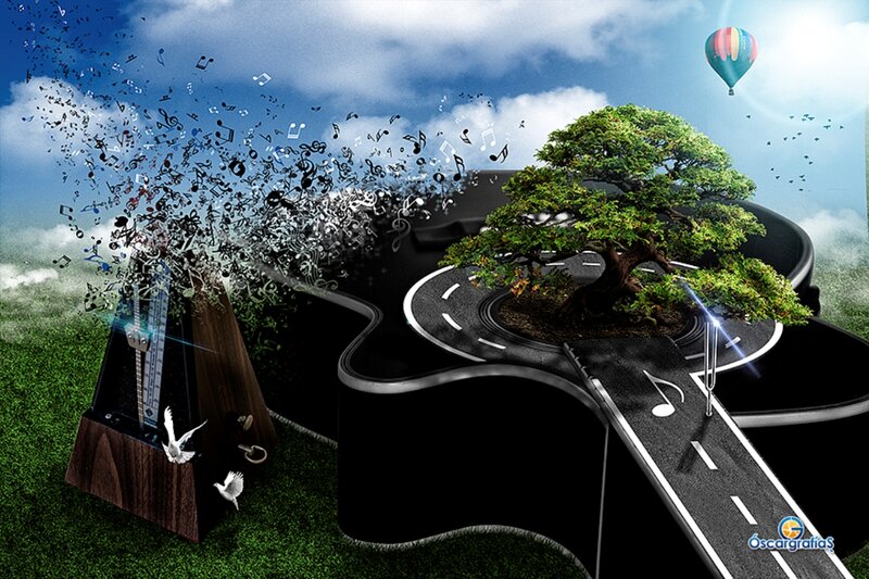 Guitar-shaped Landscape