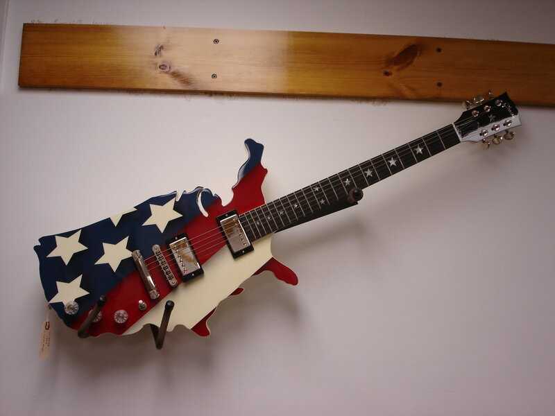 Guitar Shaped Like USA