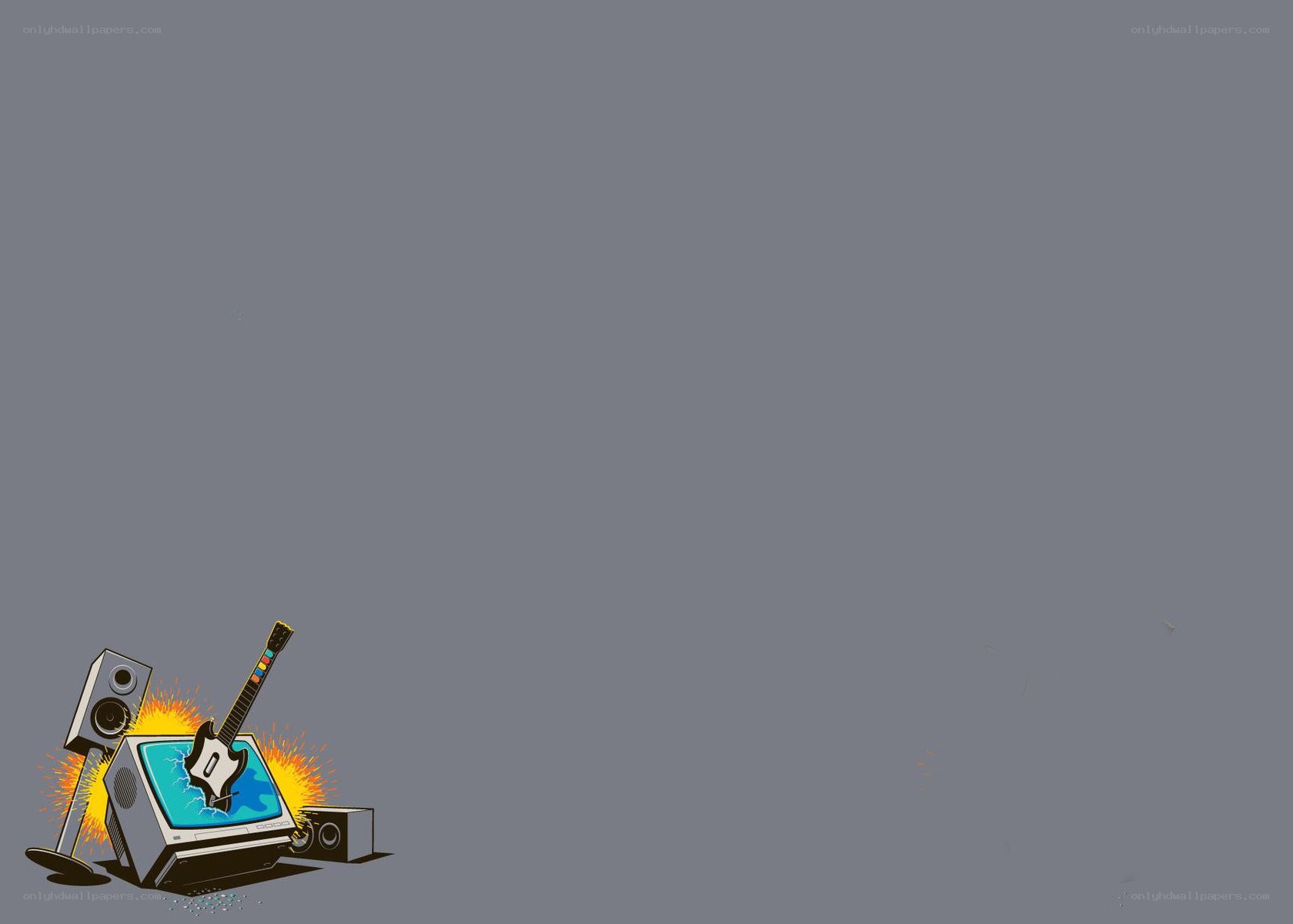guitar smashing on tv