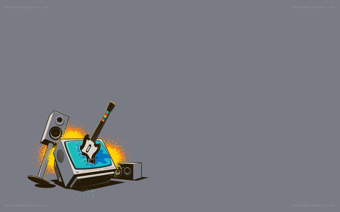 guitar smashing tv