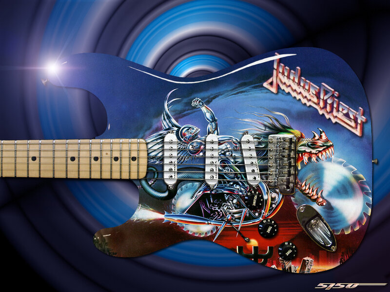 Guitar with Album Art