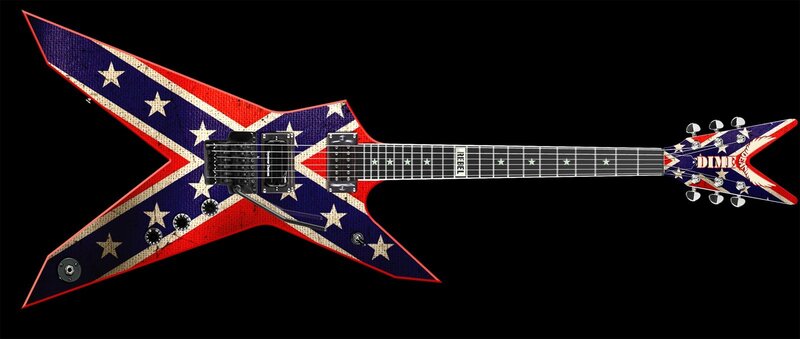 Guitar with Flag Design