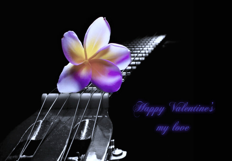 Guitar with Flower