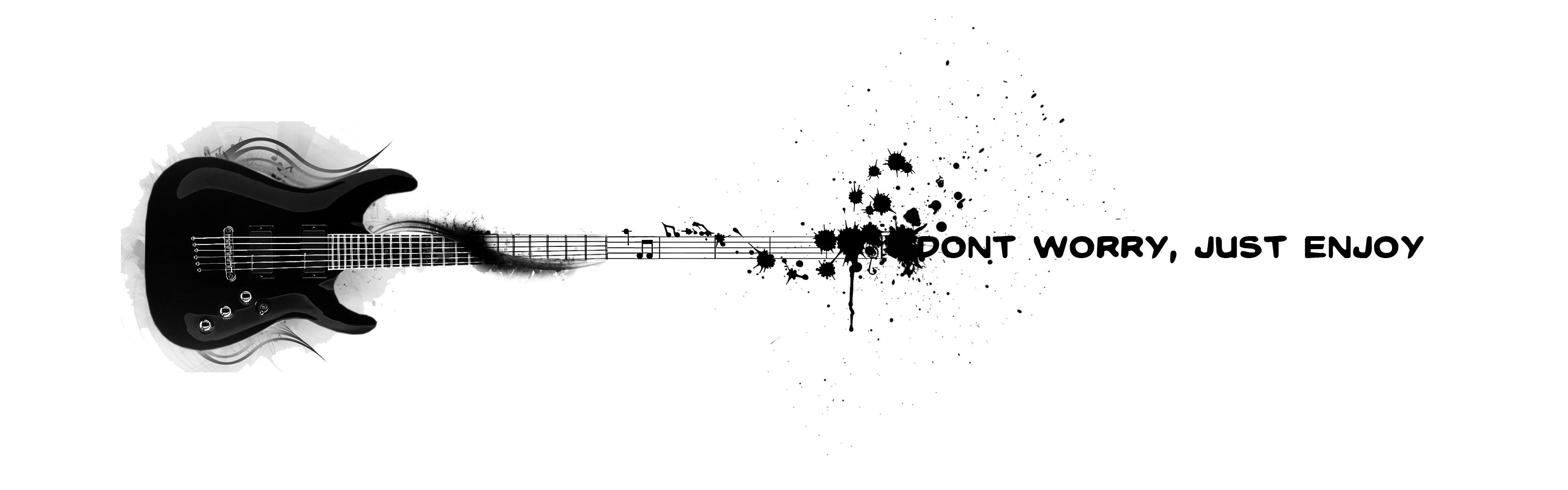 guitar with inspirational quote