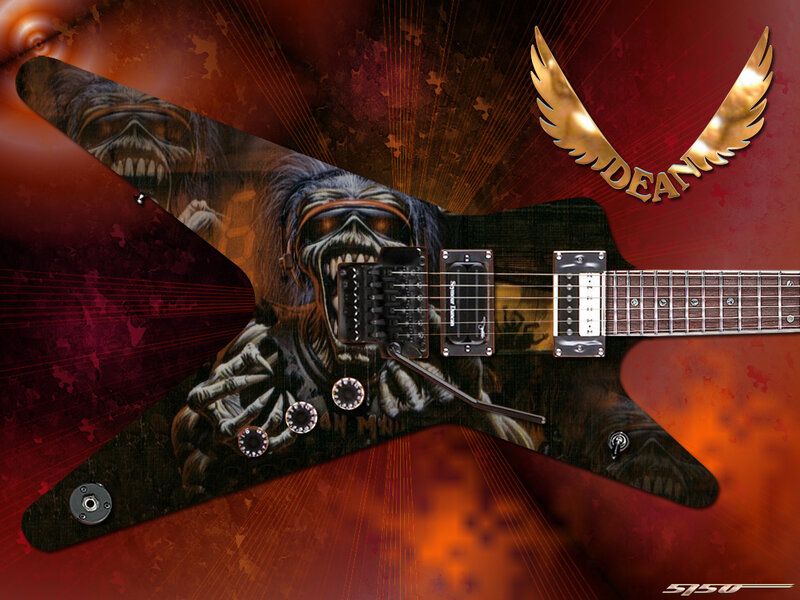 Guitar with Skull Design