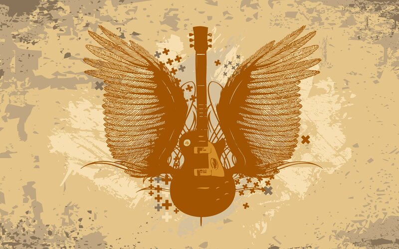 guitar with wings design