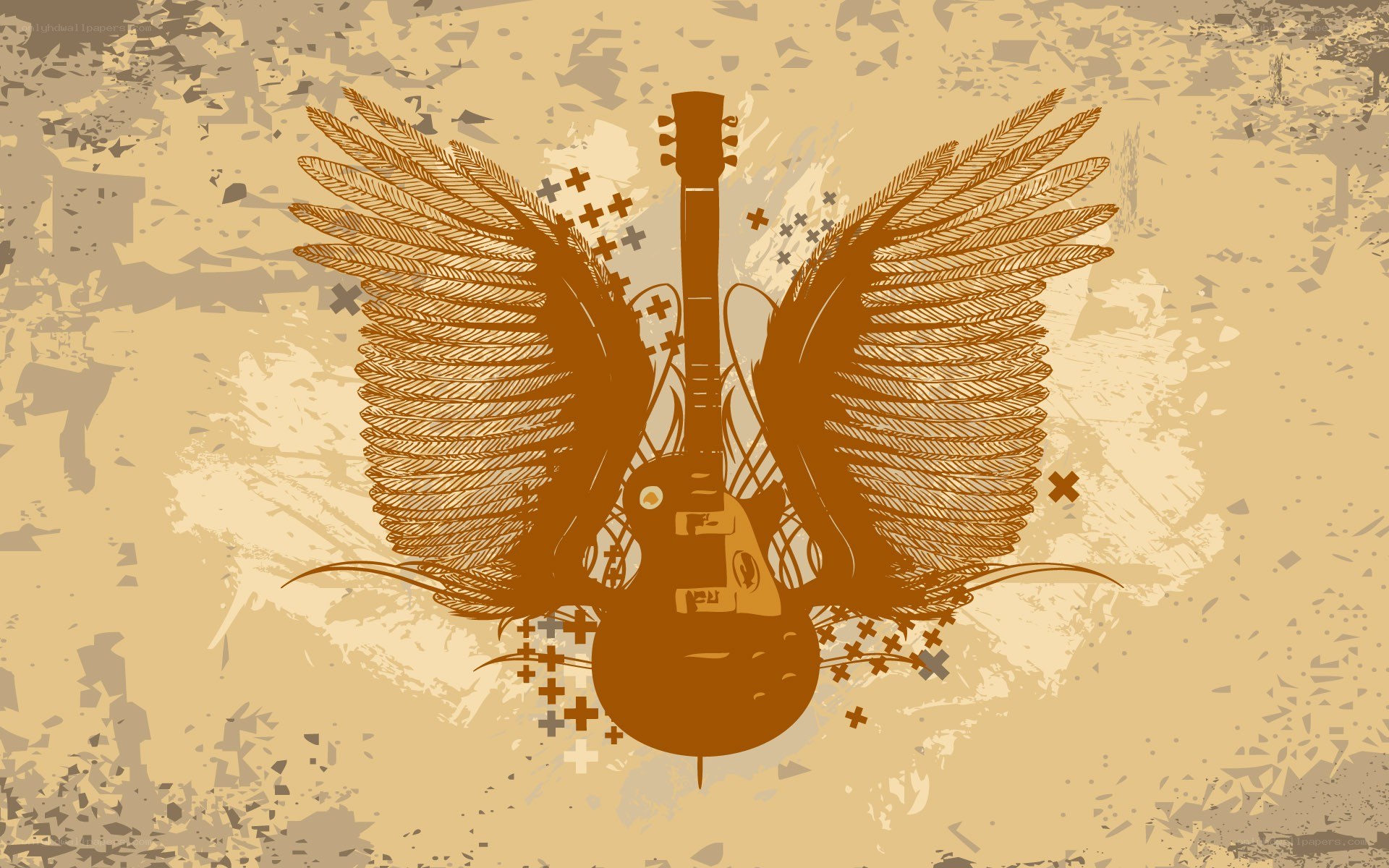 guitar with wings design