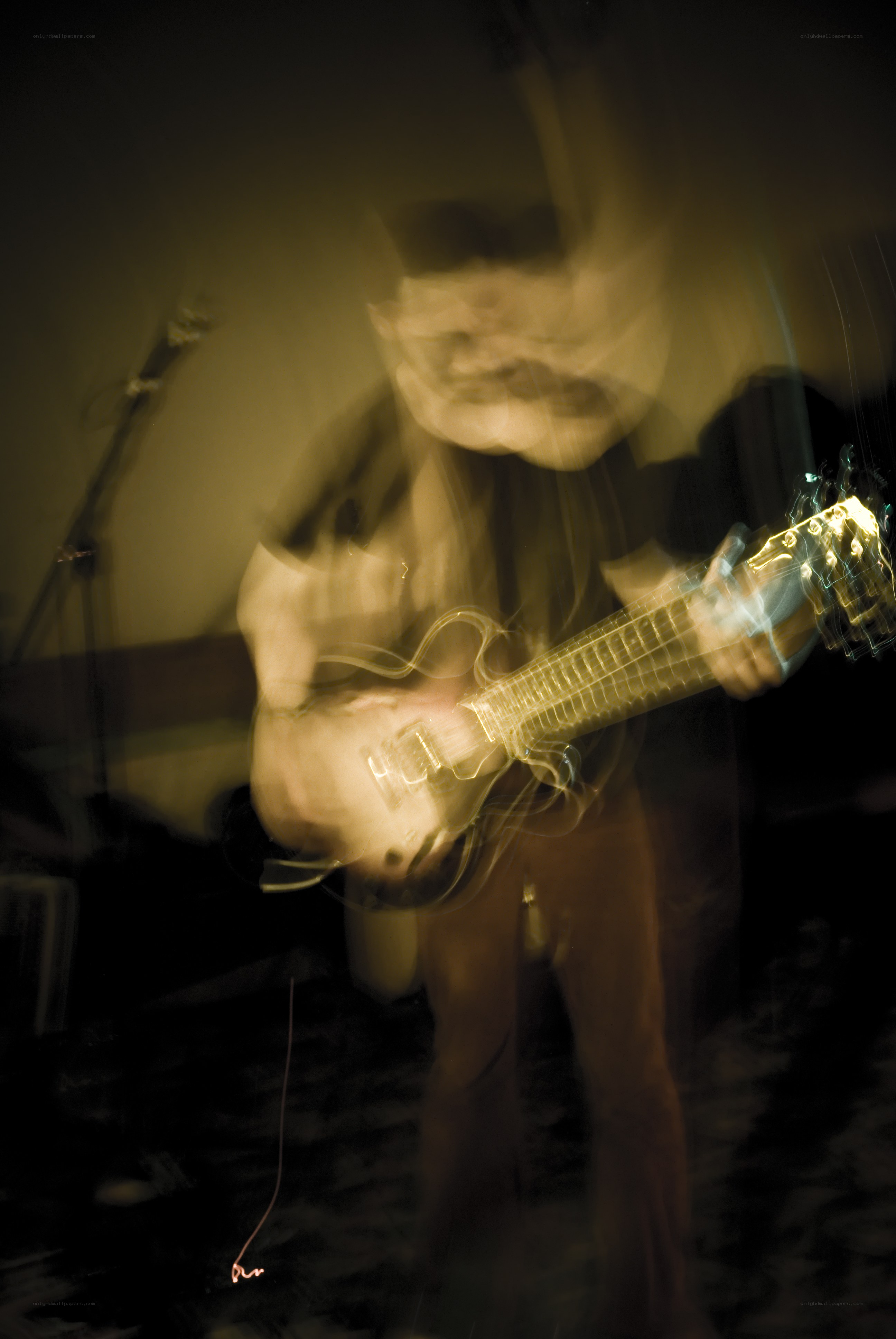 Guitarist in motion