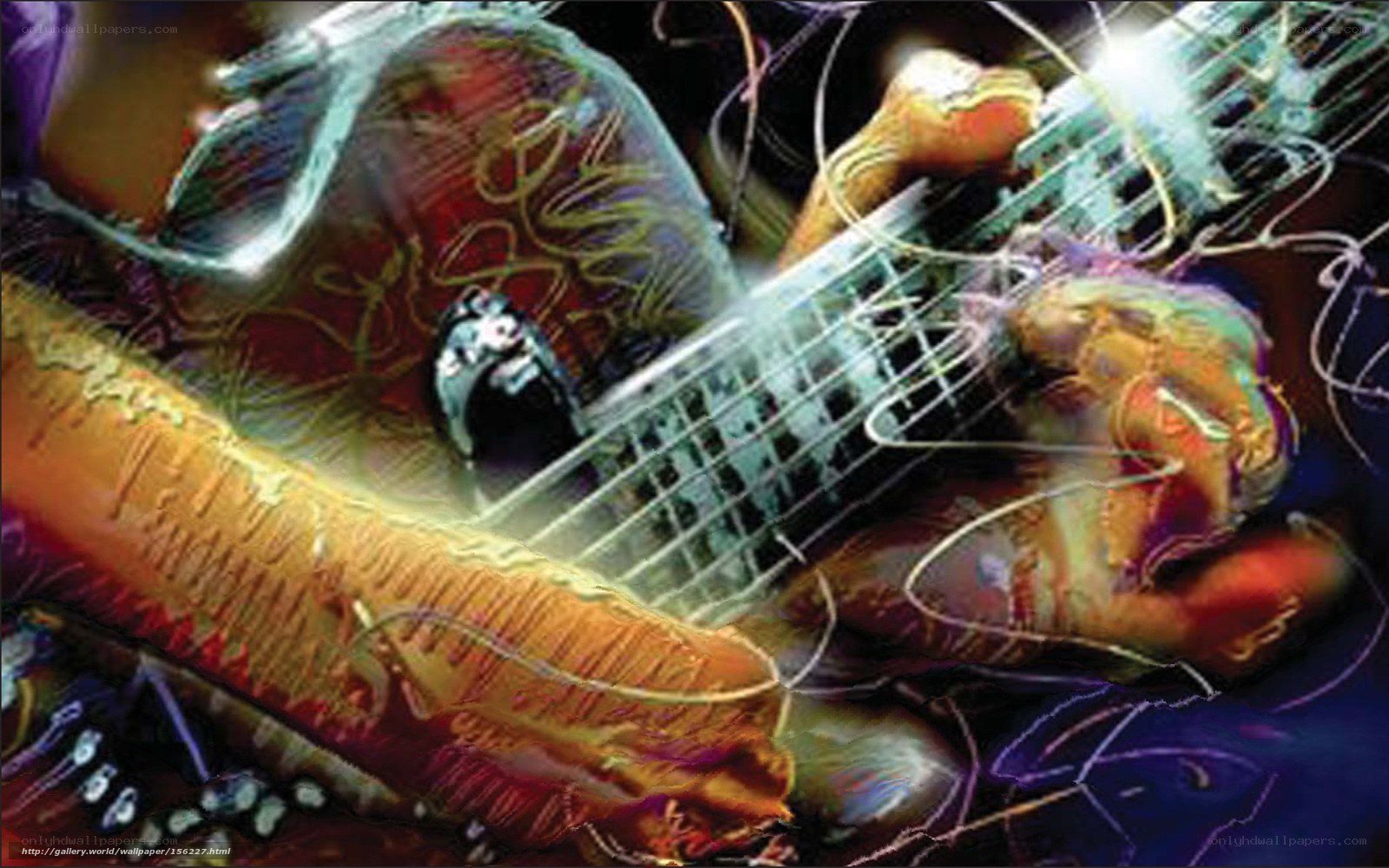 Guitarist in motion