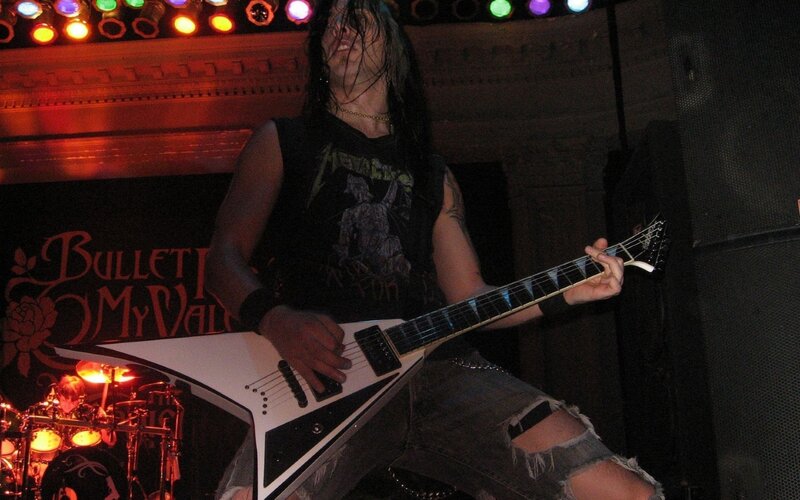Guitarist on Stage — Black, Intense