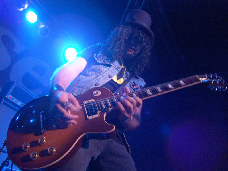 Guitarist on Stage — Blue, Dramatic, Night