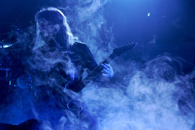 Guitarist on Stage — Blue, Dramatic
