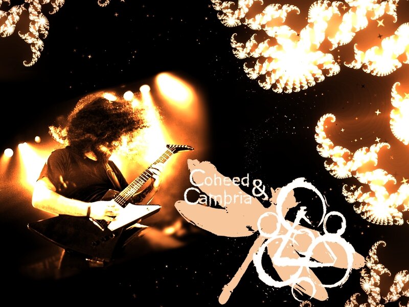 guitarist on stage with fractal effects