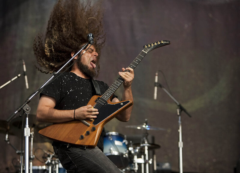 Guitarist performing on stage