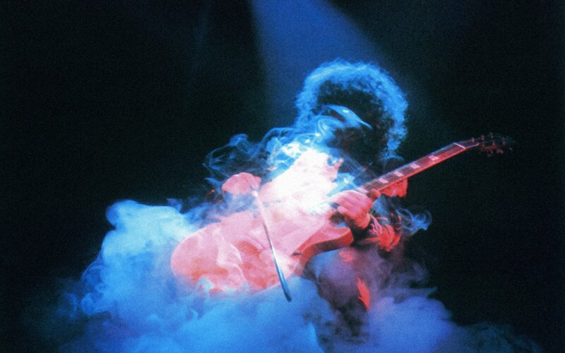Guitarist performing on stage