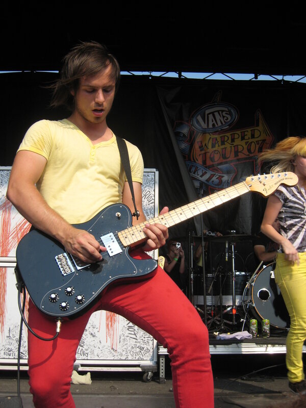 Guitarist performing on stage