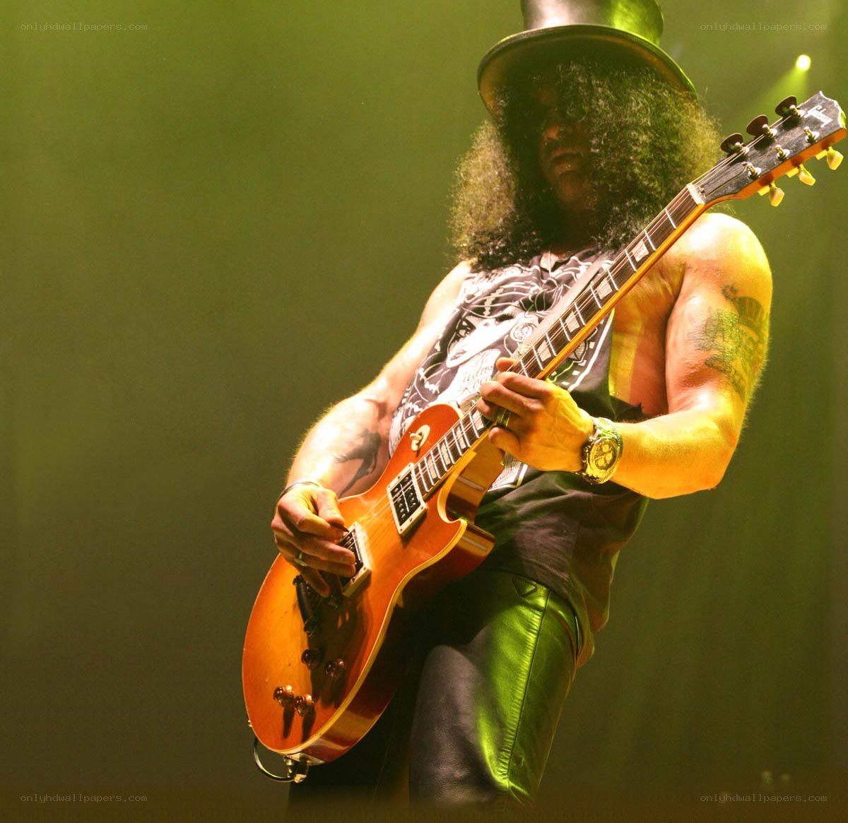 Guitarist performing on stage