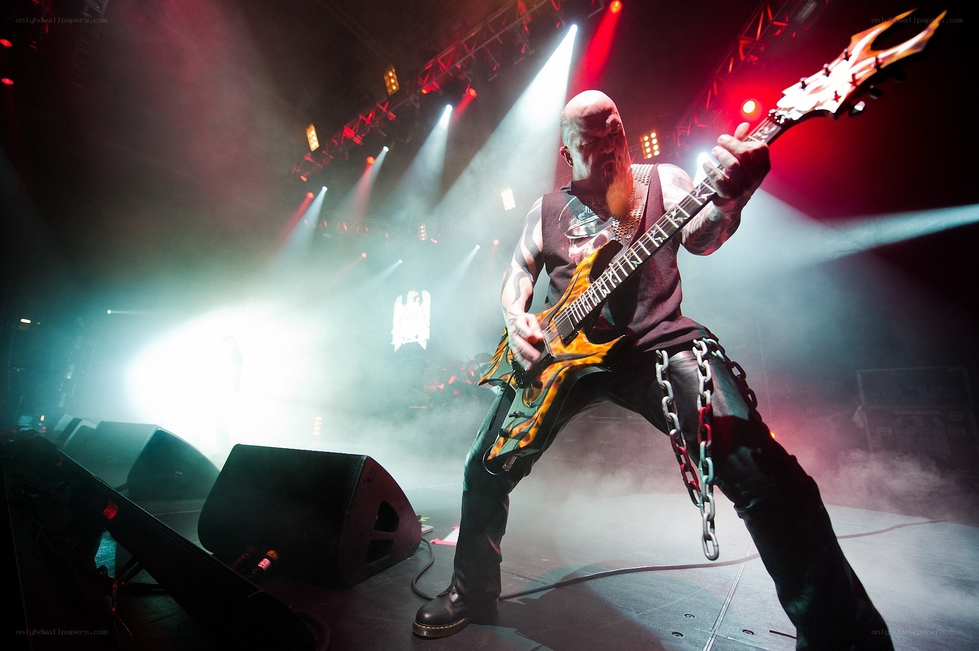 Guitarist performing on stage