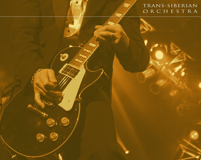 Guitarist performing with Trans-Siberian Orchestra