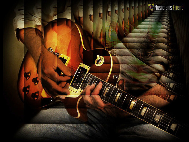 Guitarist playing electric guitar