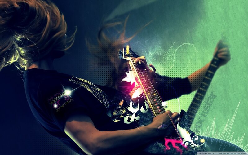 guitarist playing electric guitar