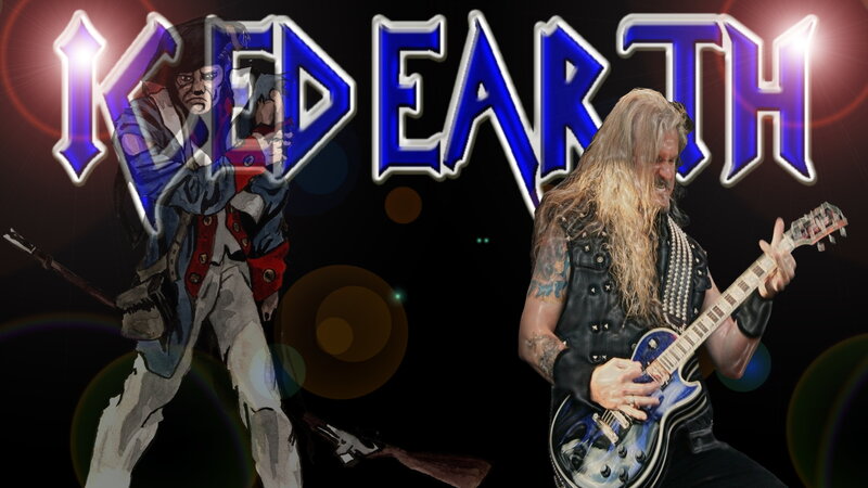 Guitarist Playing Electric Guitar — Blue, Dramatic