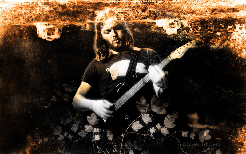 guitarist playing in a textured setting