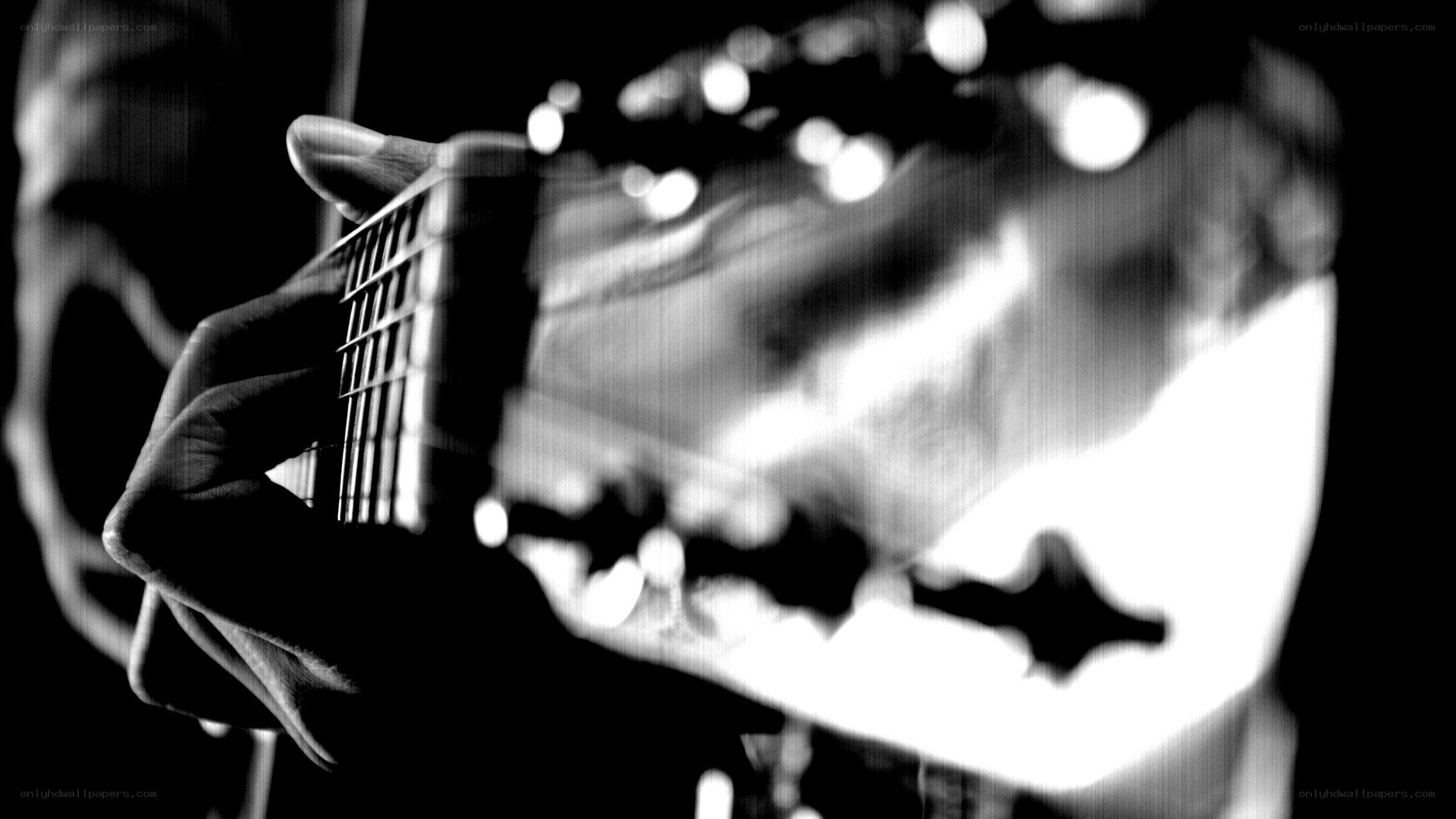 guitarist playing in motion