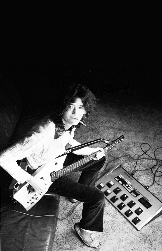 guitarist with custom instrument