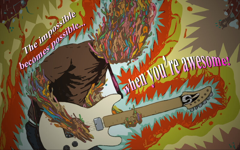 Guitarist with vibrant energy