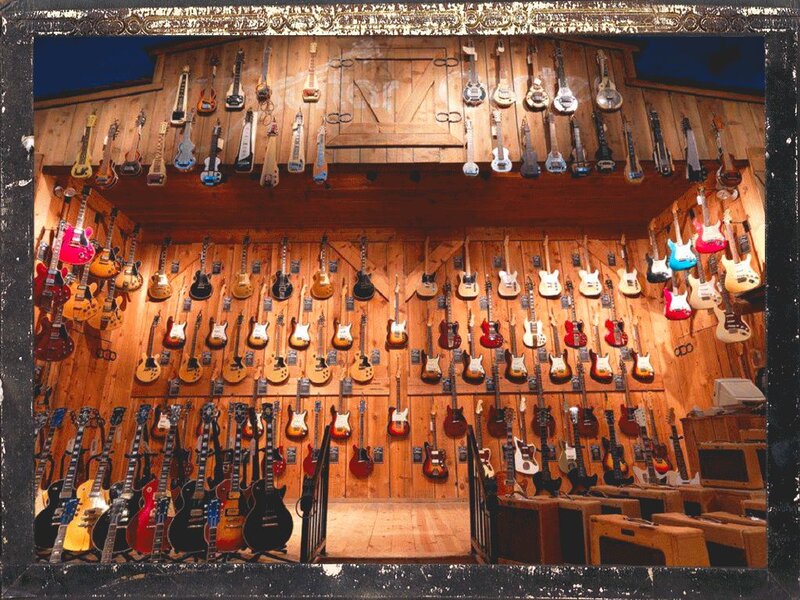 Guitars on Display Wall